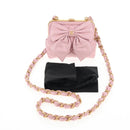 CHANEL Matelasse Clasp Chain Shoulder Bag Enamel Pink Gold CC Auth 128940M-13