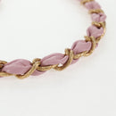 CHANEL Matelasse Clasp Chain Shoulder Bag Enamel Pink Gold CC Auth 128940M-9