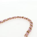 CHANEL Matelasse Clasp Chain Shoulder Bag Enamel Pink Gold CC Auth 128940M-15