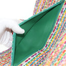 CHANEL Chain Double flap Big Matelasse Bag Cotton Multicolor CC Auth 128941SM-23