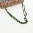 CHANEL Chain Double flap Big Matelasse Bag Cotton Multicolor CC Auth 128941SM-7