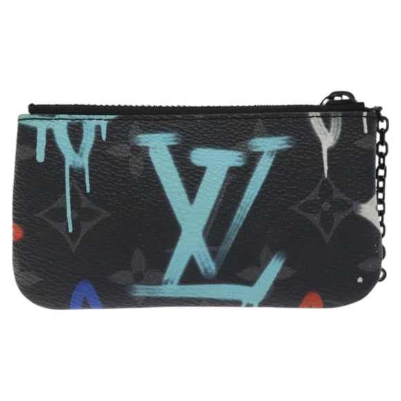 LOUIS VUITTON Eclipse Graffiti Pochette Cles Coin Purse M81975 Auth 128951