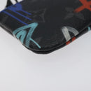 LOUIS VUITTON Eclipse Graffiti Pochette Cles Coin Purse M81975 Auth 128951-14