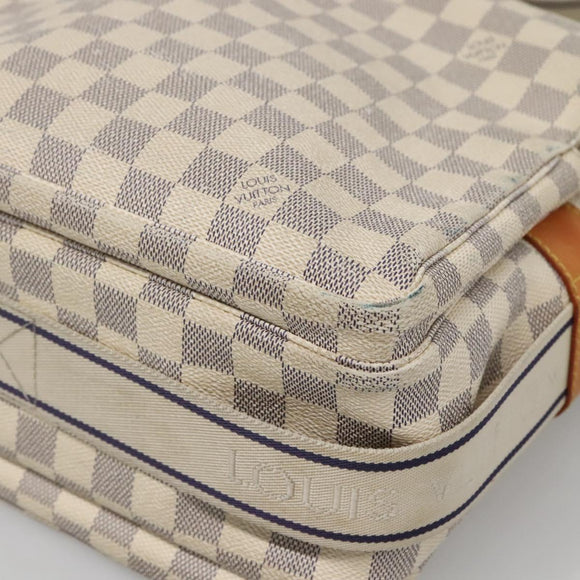 LOUIS VUITTON Damier Azur Naviglio Shoulder Bag N51189 LV Auth 128957