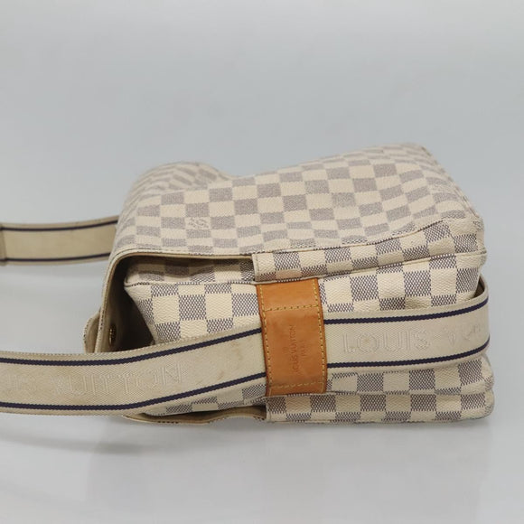 LOUIS VUITTON Damier Azur Naviglio Shoulder Bag N51189 LV Auth 128957
