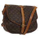 LOUIS VUITTON Monogram Saumur 35 Shoulder Bag M42254 LV Auth 128972-1