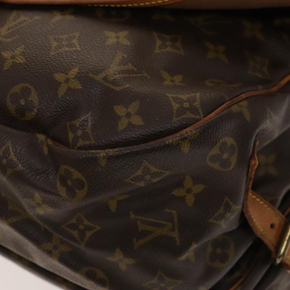 LOUIS VUITTON Monogram Saumur 35 Shoulder Bag M42254 LV Auth 128972