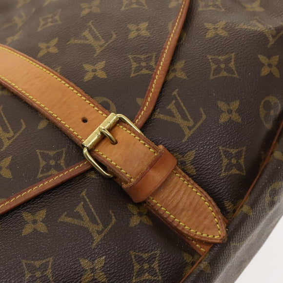 LOUIS VUITTON Monogram Saumur 35 Shoulder Bag M42254 LV Auth 128972