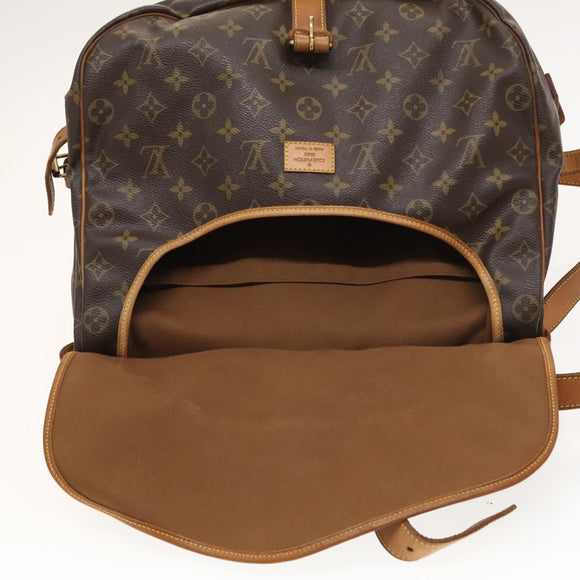 LOUIS VUITTON Monogram Saumur 35 Shoulder Bag M42254 LV Auth 128972