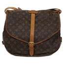 LOUIS VUITTON Monogram Saumur 35 Shoulder Bag M42254 LV Auth 128972-13