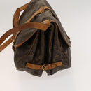 LOUIS VUITTON Monogram Saumur 35 Shoulder Bag M42254 LV Auth 128972-3