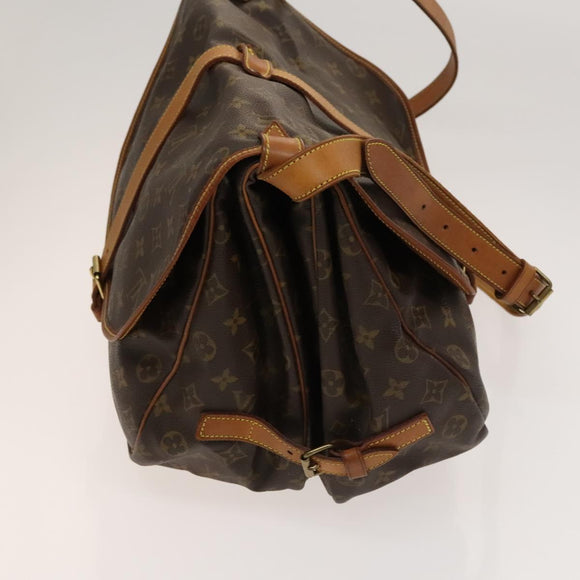 LOUIS VUITTON Monogram Saumur 35 Shoulder Bag M42254 LV Auth 128972