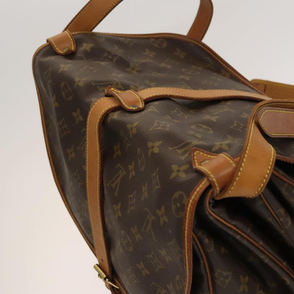LOUIS VUITTON Monogram Saumur 35 Shoulder Bag M42254 LV Auth 128972