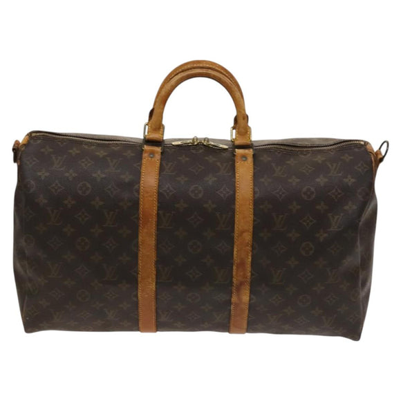 LOUIS VUITTON Monogram Keepall Bandouliere 50 Boston Bag M41416 LV Auth 128979