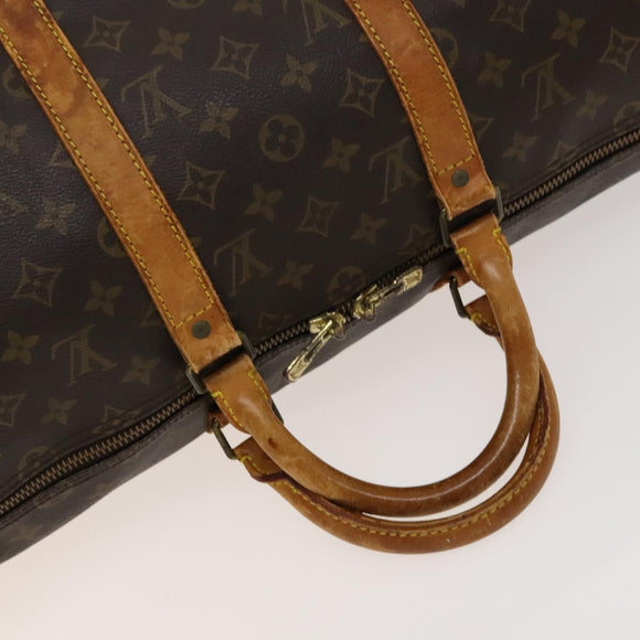 LOUIS VUITTON Monogram Keepall Bandouliere 50 Boston Bag M41416 LV Auth 128979