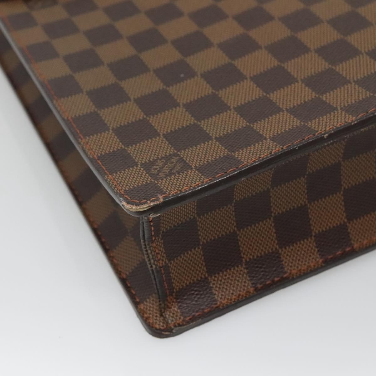 LOUIS VUITTON Damier Ebene Altona PM Briefcase N53315 LV Auth 