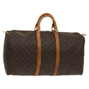 LOUIS VUITTON Monogram Keepall 55 Boston Bag M41424 LV Auth 128983-1