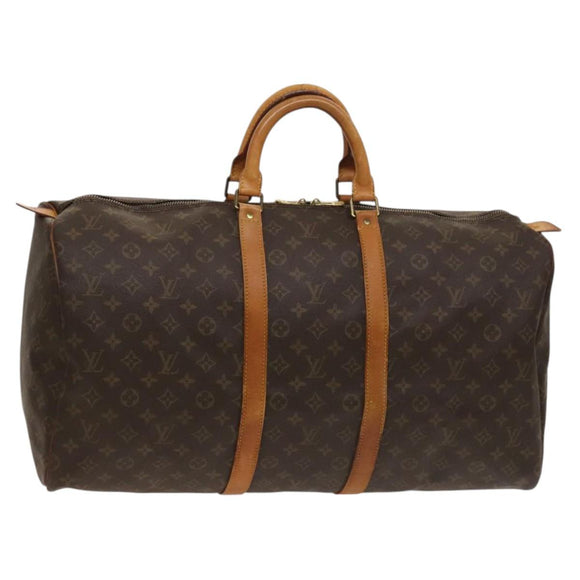 LOUIS VUITTON Monogram Keepall 55 Boston Bag M41424 LV Auth 128983