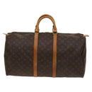 LOUIS VUITTON Monogram Keepall 55 Boston Bag M41424 LV Auth 128983-13