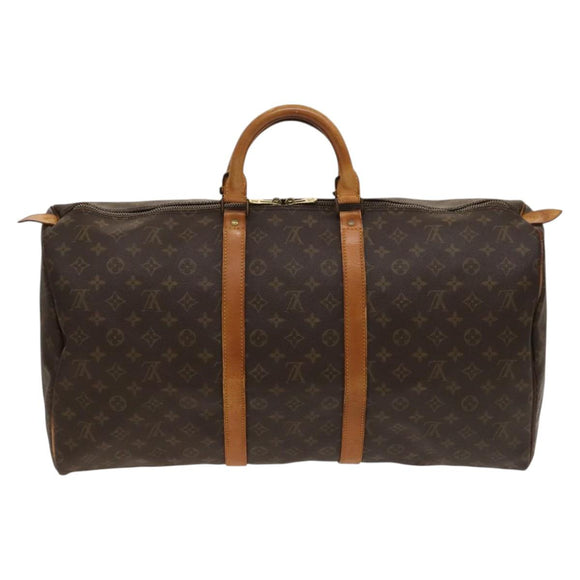 LOUIS VUITTON Monogram Keepall 55 Boston Bag M41424 LV Auth 128983