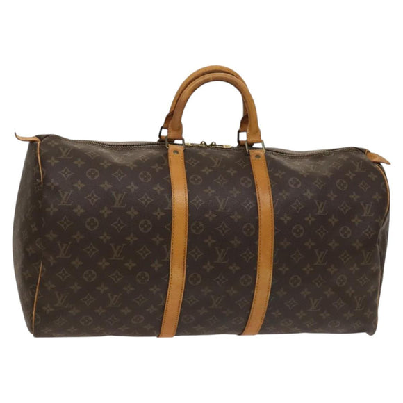 LOUIS VUITTON Monogram Keepall 55 Boston Bag M41424 LV Auth 128984