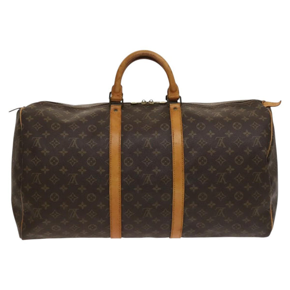 LOUIS VUITTON Monogram Keepall 55 Boston Bag M41424 LV Auth 128984