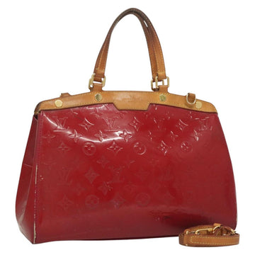 LOUIS VUITTON Vernis Blair MM Hand Bag 2way Rose Andian M91798 LV Auth 128991