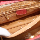 GUCCI Bamboo Hand Bag Suede Leather Red Gold 002 123 0260 Auth 128992-18