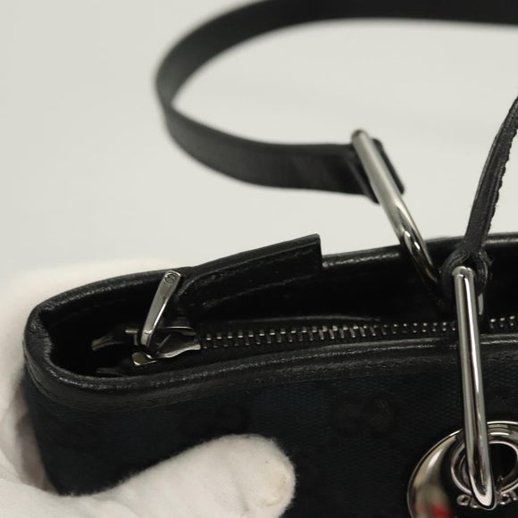 GUCCI GG Canvas Tote Bag Black 139552 Auth 128993