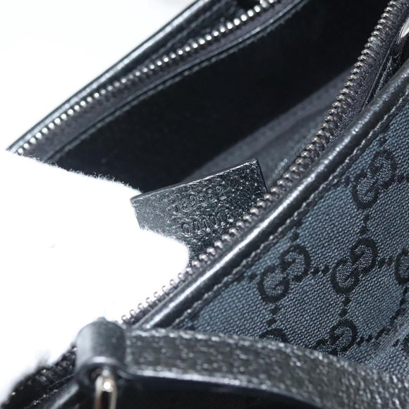 GUCCI GG Canvas Tote Bag Black 139552 Auth 128993