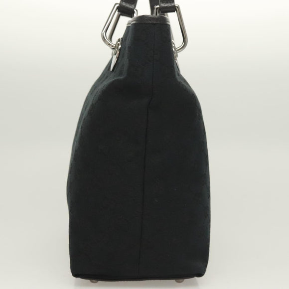 GUCCI GG Canvas Tote Bag Black 139552 Auth 128993