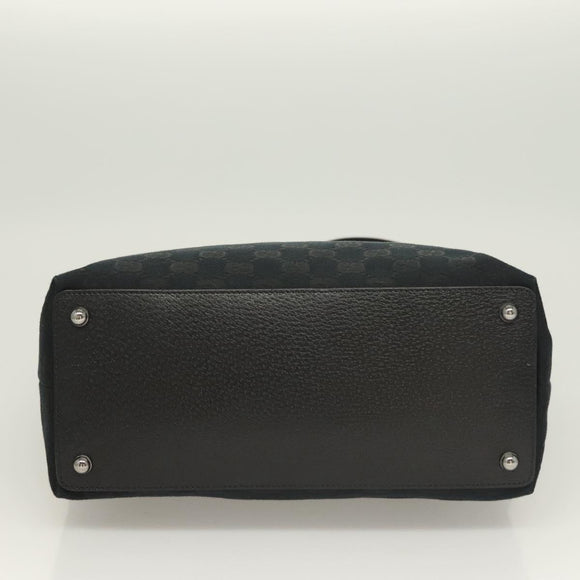GUCCI GG Canvas Tote Bag Black 139552 Auth 128993