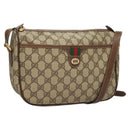 GUCCI GG Supreme Web Sherry Line Bag PVC Beige Gold 89 02 077 Auth 128995-1