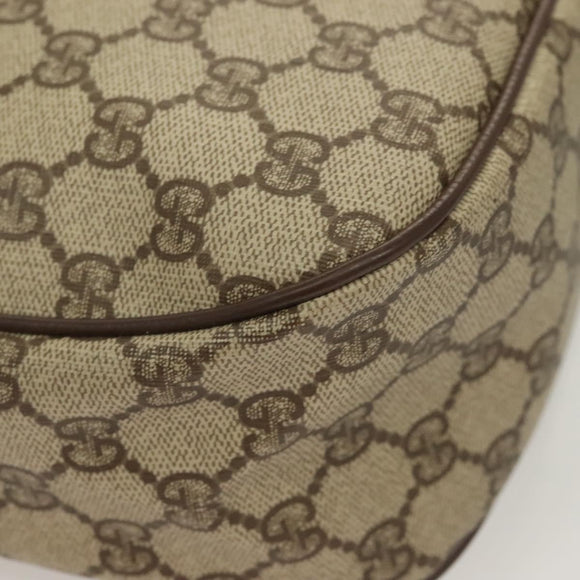 GUCCI GG Supreme Web Sherry Line Bag PVC Beige Gold 89 02 077 Auth 128995