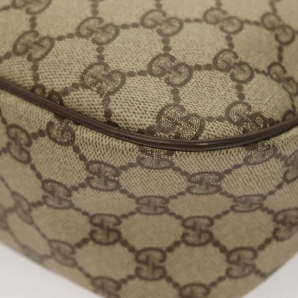 GUCCI GG Supreme Web Sherry Line Bag PVC Beige Gold 89 02 077 Auth 128995