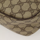 GUCCI GG Supreme Web Sherry Line Bag PVC Beige Gold 89 02 077 Auth 128995-17
