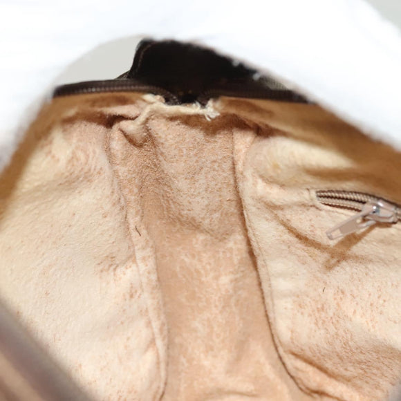 GUCCI GG Supreme Web Sherry Line Bag PVC Beige Gold 89 02 077 Auth 128995