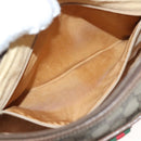 GUCCI GG Supreme Web Sherry Line Bag PVC Beige Gold 89 02 077 Auth 128995-11