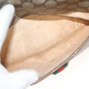 GUCCI GG Supreme Web Sherry Line Bag PVC Beige Gold 89 02 077 Auth 128995-23