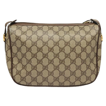 GUCCI GG Supreme Web Sherry Line Bag PVC Beige Gold 89 02 077 Auth 128995 - 0