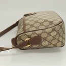 GUCCI GG Supreme Web Sherry Line Bag PVC Beige Gold 89 02 077 Auth 128995-4