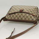 GUCCI GG Supreme Web Sherry Line Bag PVC Beige Gold 89 02 077 Auth 128995-6