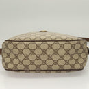 GUCCI GG Supreme Web Sherry Line Bag PVC Beige Gold 89 02 077 Auth 128995-5