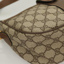 GUCCI GG Supreme Web Sherry Line Bag PVC Beige Gold 89 02 032 Auth 128996-8