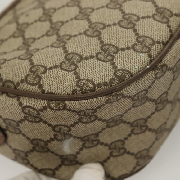 GUCCI GG Supreme Web Sherry Line Bag PVC Beige Gold 89 02 032 Auth 128996