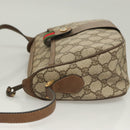 GUCCI GG Supreme Web Sherry Line Bag PVC Beige Gold 89 02 032 Auth 128996-4