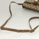 GUCCI GG Supreme Web Sherry Line Bag PVC Beige Gold 89 02 032 Auth 128996-7