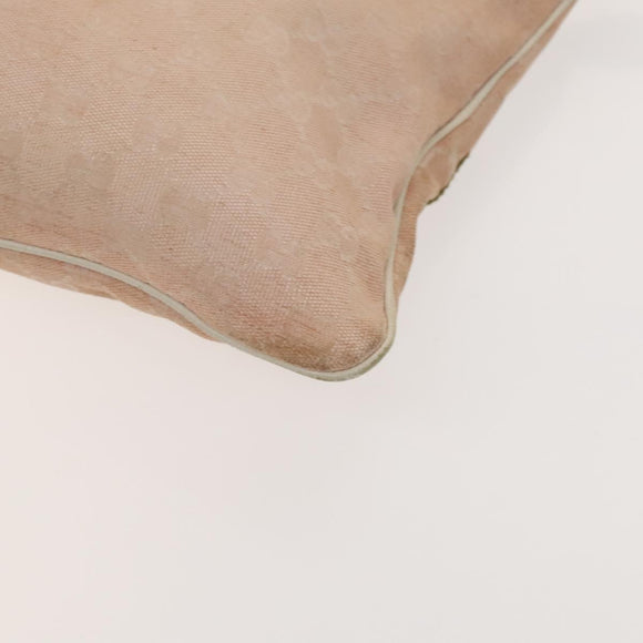 GUCCI GG Canvas Sherry Line Shoulder Bag Pink Gold Auth 128997