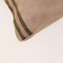 GUCCI GG Canvas Sherry Line Shoulder Bag Pink Gold Auth 128997-17