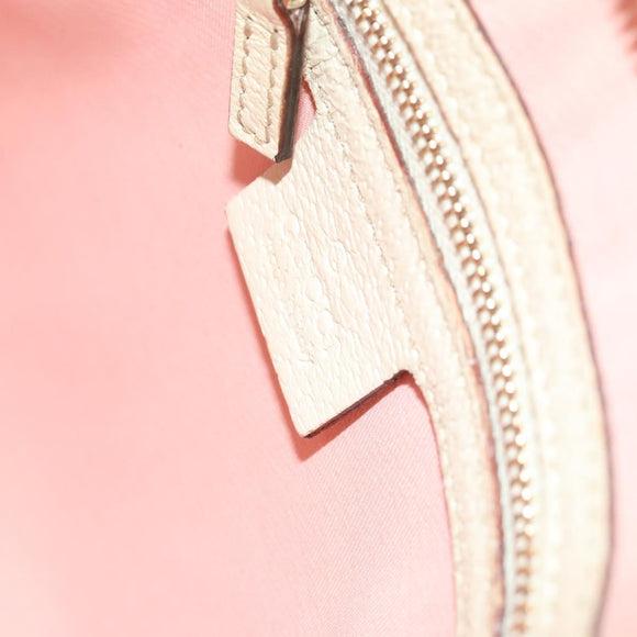 GUCCI GG Canvas Sherry Line Shoulder Bag Pink Gold Auth 128997